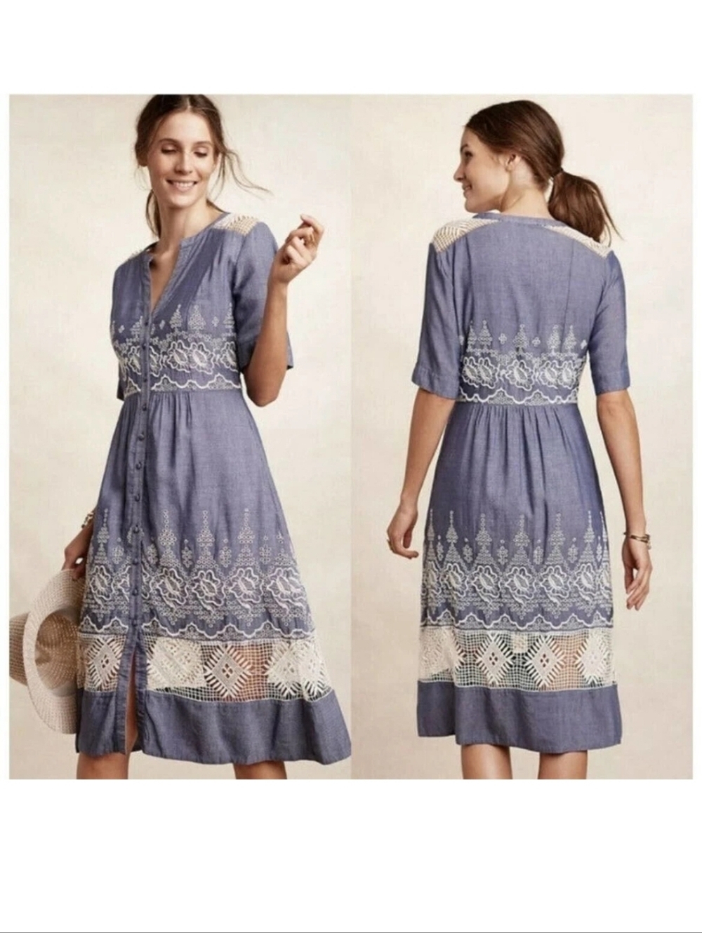 Anthropologie's Moulinette Dress - Size 2 Chic & Timeless!